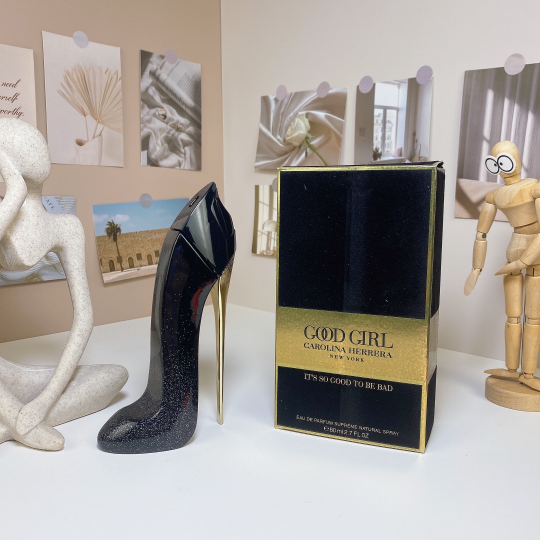 High quality
Carolina High Heels Good Girls Supreme Eau de Parfum 80ml
Carolina Herrera Good Girl Supreme, 2020
Brand: Herea
Properties: female fragrance
Fragrance: floral oriental
Top note: forest fruit jasmine
Middle note: tonka bean tuberose
Base note: vetiver